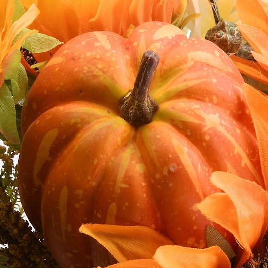20" Harvest Sunflower Cornucopia Centerpiece